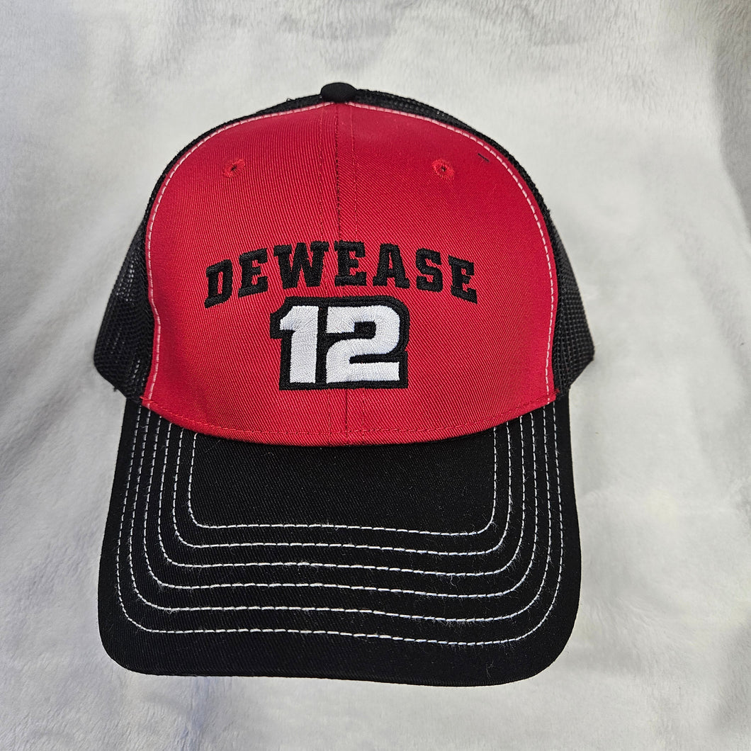 12 RED/BLK Adjustable Hat